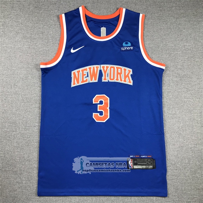 Camiseta New York Knicks Josh Hart NO 3 Icon Azul